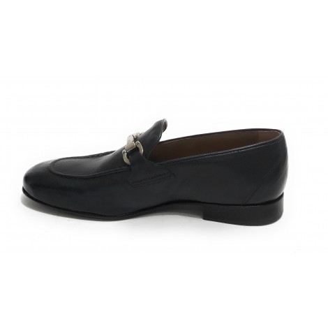 Mocassino uomo Elite con fibbia in pelle colore blu US21EL11