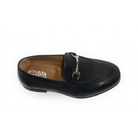 Mocassino uomo Elite con fibbia in pelle colore blu US21EL11