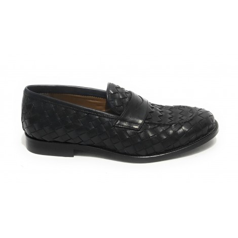 Mocassino uomo Elite in pelle ad intreccio colore nero US21EL08