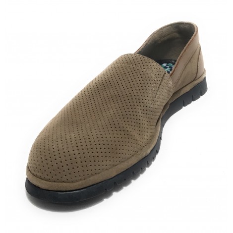 Scarpe uomo Ambitious 11162 mocassino in pelle scamosciata taupe US21AM26