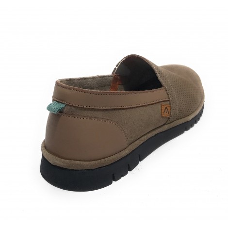 Scarpe uomo Ambitious 11162 mocassino in pelle scamosciata taupe US21AM26