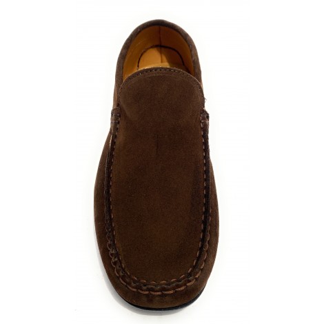 Mocassino tubolare uomo Elite in pelle scamosciata testa di moro US21EL15