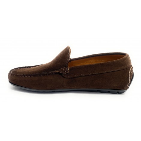 Mocassino tubolare uomo Elite in pelle scamosciata testa di moro US21EL15
