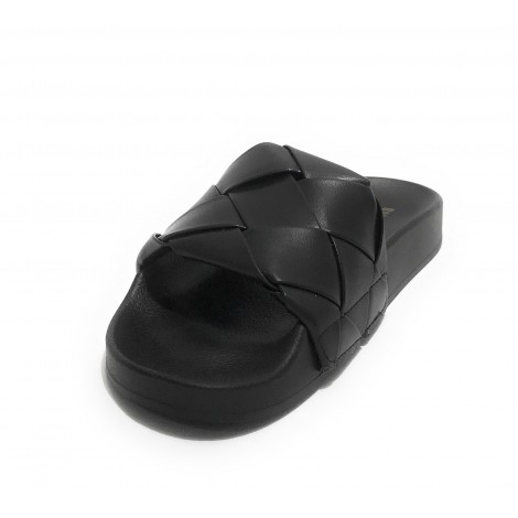 Scarpe donna Gold&gold slipper in ecopelle nero DS21GG63