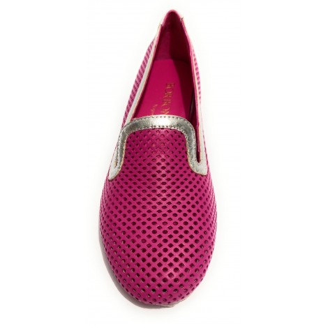 Scarpe donna BorboniQua ballerina traforata Marina in pelle fuxia/ silver DS21BB03