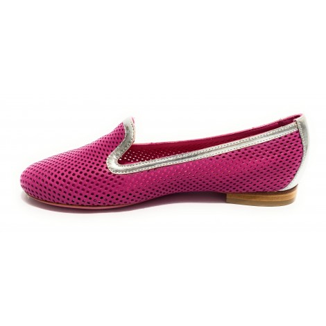 Scarpe donna BorboniQua ballerina traforata Marina in pelle fuxia/ silver DS21BB03