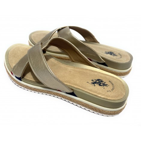 Scarpe donna US Polo sandalo/ ciabatta Erica gold DS21UP39 A4041SO/Y1