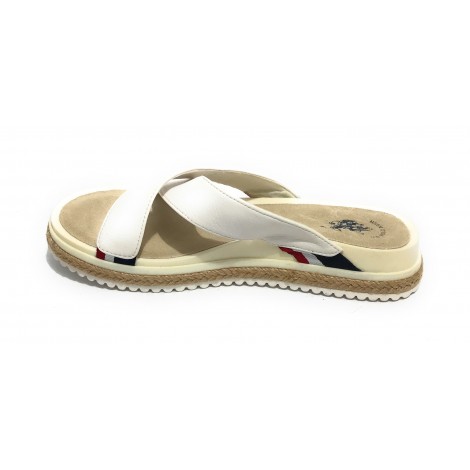 Ciabatta U.S. Polo Erica in ecopelle bianco DS21UP50 404S0/Y1