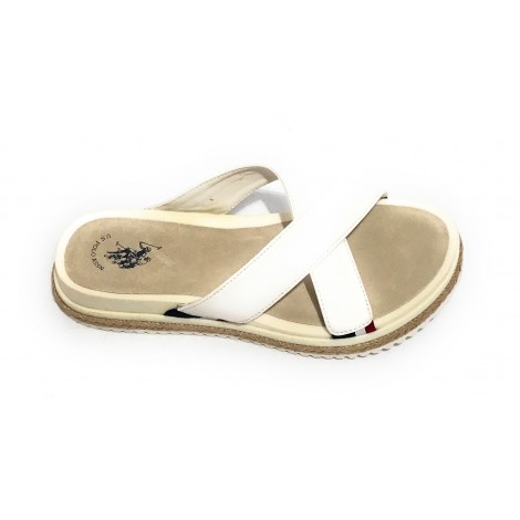 Ciabatta U.S. Polo Erica in ecopelle bianco DS21UP50 404S0/Y1