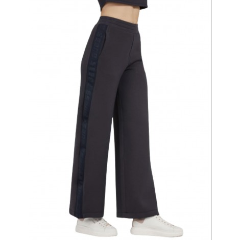 Pantalone felpa donna Guess banda logata nero E22GU16 O1GA47KAMN2