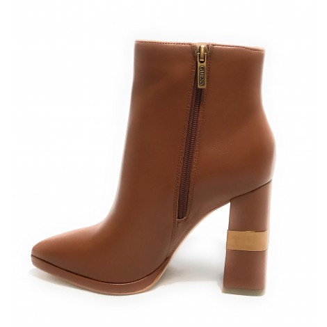 Scarpe donna Guess stivaletto a punta Edite in pelle cognac D22GU20 FL7EDILEA10