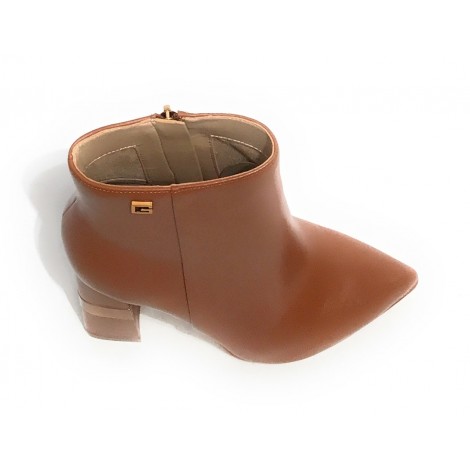 Scarpe donna Guess stivaletto a punta Edite in pelle cognac D22GU20 FL7EDILEA10