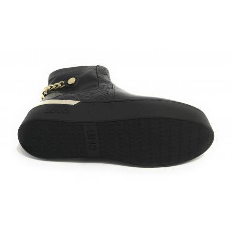 Scarpe donna Liu-Jo sneaker alto Silvia mid ecopelle nero D22LJ14 BF1087