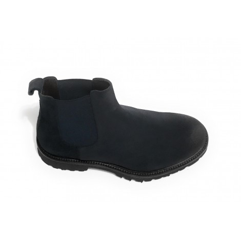 Stivaletto beatles uomo Elite in pelle scamosciata blu U22EL04