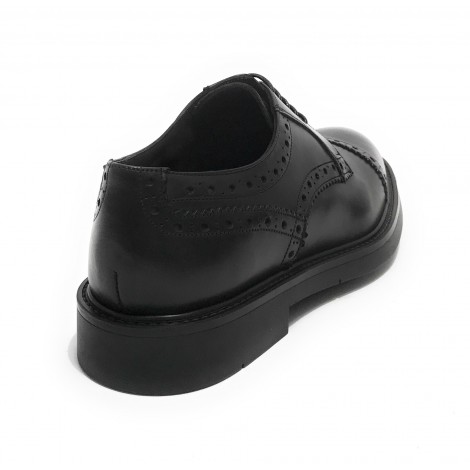 Scarpe uomo Elite francesina in pelle di vitello nero U22EL01