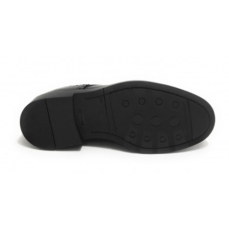 Scarpe uomo Elite francesina in pelle di vitello nero U22EL01