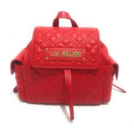 Borsa donna Love Moschino zaino ecopelle trapuntata rosso B22MO40 JC4133