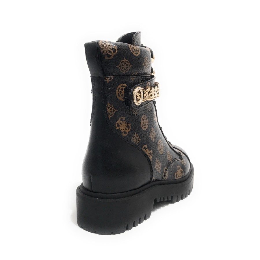 Stivaletti Guess Obia In Pelle Per Donna | Design Alla Caviglia, Suola In Gomma, Nero - Foto 3