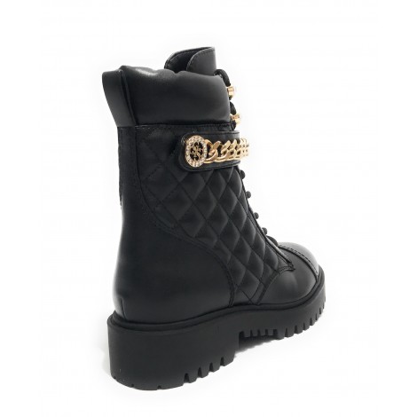 Scarpe donna Guess anfibio Odyssa ecopelle black D22GU38 FL8ODSELE10