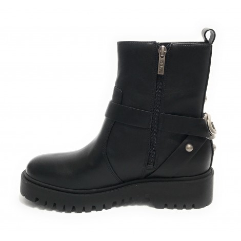 Scarpe donna Guess stivaletto biker Oracia bootie black D22GU39 FL8OCILEA10