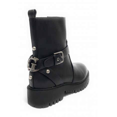 Scarpe donna Guess stivaletto biker Oracia bootie black D22GU39 FL8OCILEA10