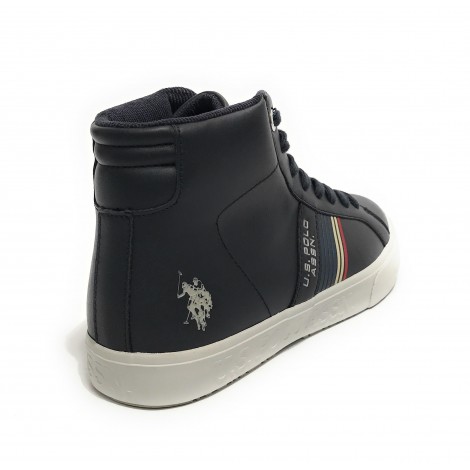 Scarpe U.S. Polo sneaker alto Marcs in ecopelle blue uomo U22UP01