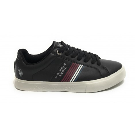 Scarpe U.S. Polo sneaker Marcs in ecopelle nero uomo U22UP05