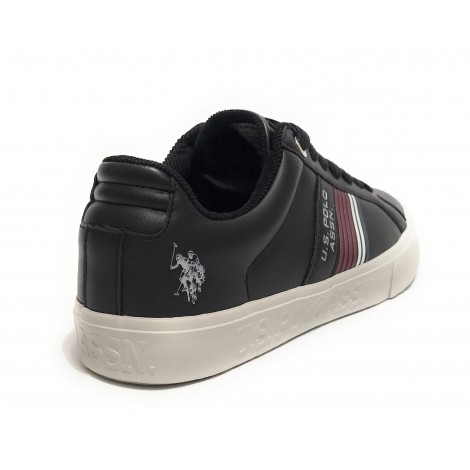 Scarpe U.S. Polo sneaker Marcs in ecopelle nero uomo U22UP05