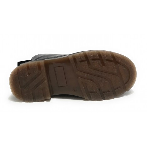 Scarpe donna Gold&gold anfibio in ecopelle nero con fondo carrarmato D22GG09 GS200