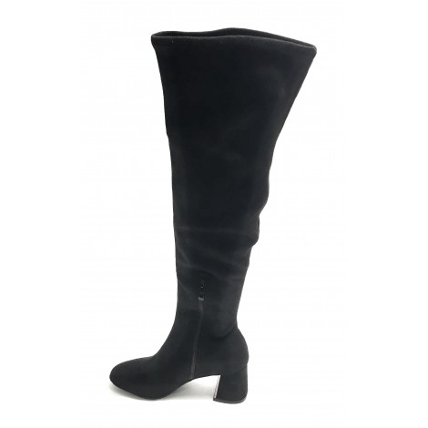 Scarpe donna stivale Gold&gold tc 55 in ecopelle scamosciato stretch colore nero - D20GG40