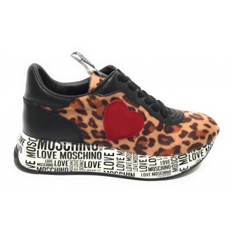 Scarpe donna Love Moschino sneaker leopard/ nero D22MO11 JA15664G0DIV110A