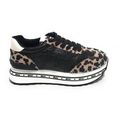 Scarpe donna sneaker Gold&gold ecopelle animalier  D22GG15 GB151