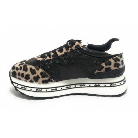 Scarpe donna sneaker Gold&gold ecopelle animalier  D22GG15 GB151