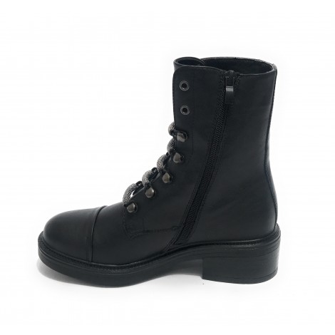 Scarpe donna Gold&gold anfibio in ecopelle nero D22GG20 GB217