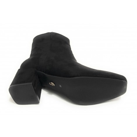 Scarpe donna tronchetto Gold&gold in ecopelle scamosciato nero D22GG25 GP169