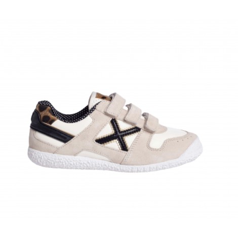 Scarpe bambina Munich sneaker Mini Goal in pelle e animalier Z22MU12 8128534