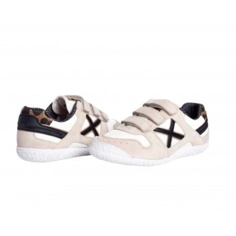 Scarpe bambina Munich sneaker Mini Goal in pelle e animalier Z22MU12 8128534