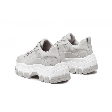 Scarpe donna Guess sneaker zeppa Brenia ecopelle grigio DS22GU57 FL5BRNFAL12
