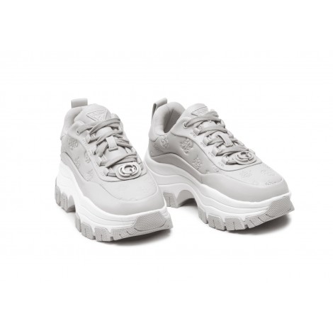 Scarpe donna Guess sneaker zeppa Brenia ecopelle grigio DS22GU57 FL5BRNFAL12
