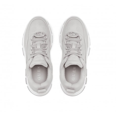 Scarpe donna Guess sneaker zeppa Brenia ecopelle grigio DS22GU57 FL5BRNFAL12