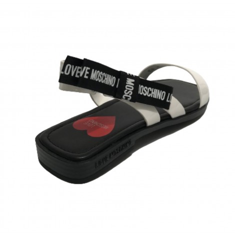 Scarpe donna Love Moschino sandalo in ecopelle bianco DS22MO18 JA16212G