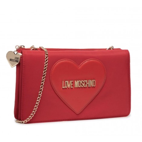 Borsa donna Love Moschino pochette a mano/ tracolla in nylon rosso BS22MO134 JC4334