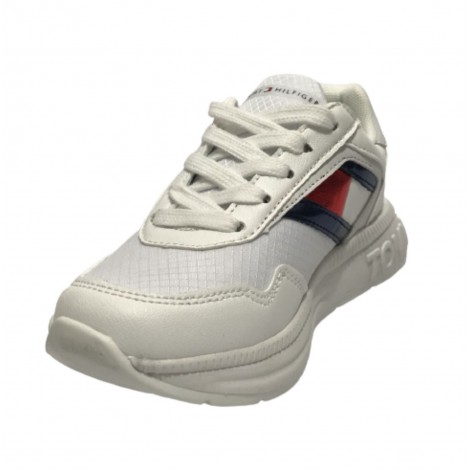 Scarpe  Tommy Hilfiger sneaker in ecopelle/ tessuto bianco ZS22TH02 T3A4-32167
