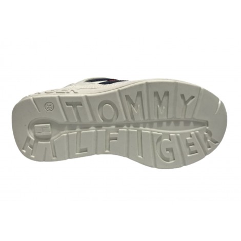 Scarpe  Tommy Hilfiger sneaker in ecopelle/ tessuto bianco ZS22TH02 T3A4-32167