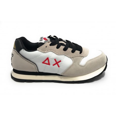 Scarpe Sun68 sneaker Boy's Tom in Japan suede/ nylon bianco ZS22SU26 Z32305