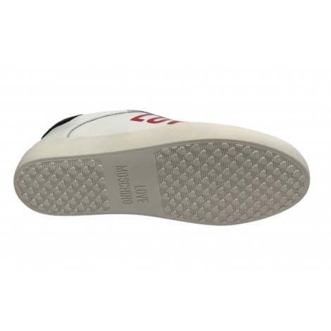 Scarpe donna Love Moschino sneaker in pelle bianco/ nero DS22MO20 JA15532