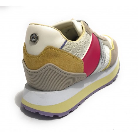 Sneaker running Apepazza Rubye in pelle/ tessuto multicolore donna DS22AP08 S2RSD19