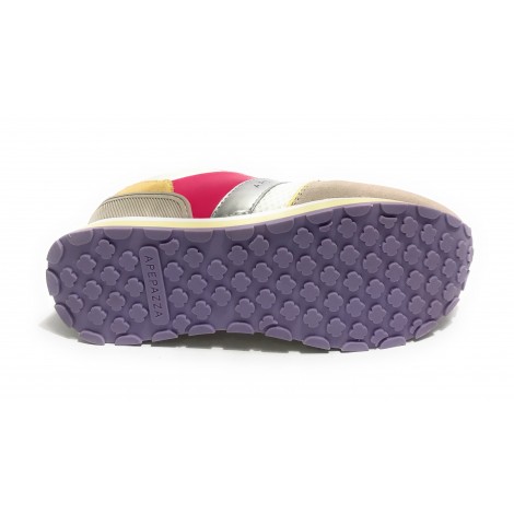 Sneaker running Apepazza Rubye in pelle/ tessuto multicolore donna DS22AP08 S2RSD19