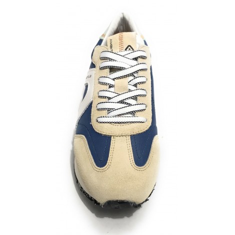 Scarpe donna Ambitious 12127W sneaker running in suede/ nylon bianco/ blu DS22AM05