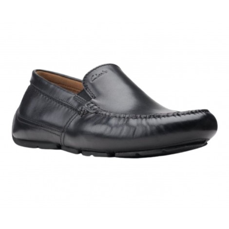 Scarpe Clarks mocassino tubolare Markman Plain black leather uomo US22CL05 26158707